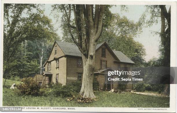 Home of Louisa M. Alcott, Concord, Mass., still image, Postcards, 1898
