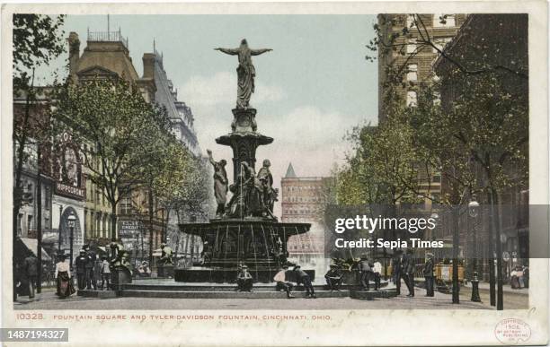 Fountain Square and Tyler-Davidson Fountain, Cincinnati, Ohio, still image, Postcards, 1898