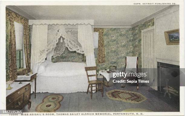 Miss Abigail's Room, Thomas Bailey Aldrich Memorial, Portsmouth, N. H., still image, Postcards, 1898