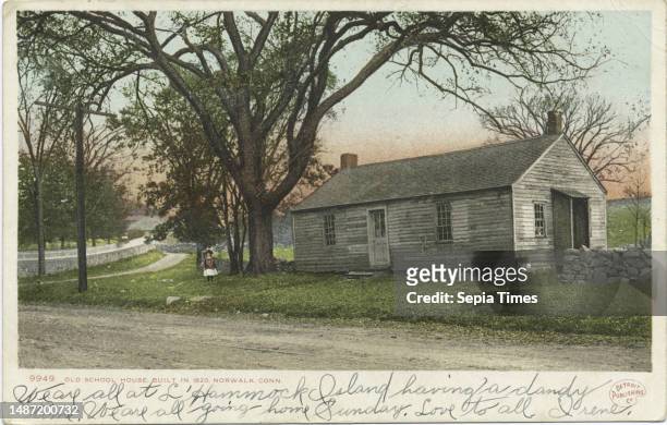 Old School House, Norwalk, Conn., still image, Postcards, 1898