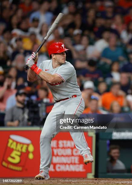 Realmuto of the Philadelphia Phillies in action against the Houston Astros at Minute Maid Park on April 30, 2023 in Houston, Texas.