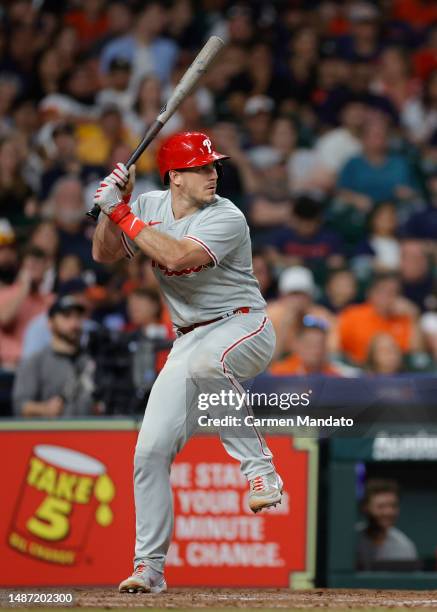 Realmuto of the Philadelphia Phillies in action against the Houston Astros at Minute Maid Park on April 30, 2023 in Houston, Texas.