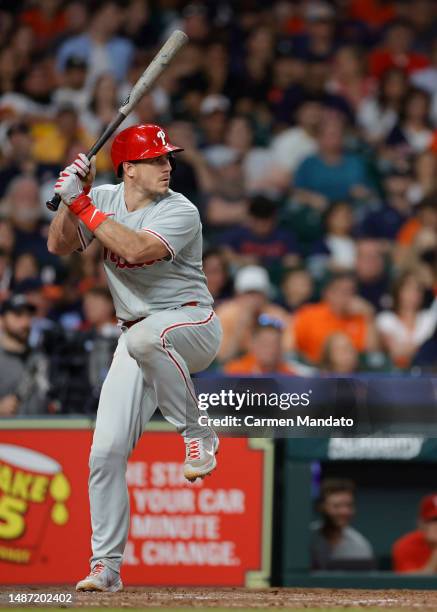 Realmuto of the Philadelphia Phillies in action against the Houston Astros at Minute Maid Park on April 30, 2023 in Houston, Texas.