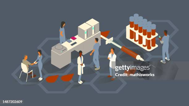 blood test illustration - blood test tube stock illustrations