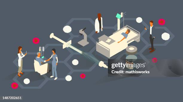 immunotherapy illustration - macrophage stock illustrations