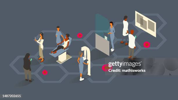 mammography illustration - biopsy stock illustrations