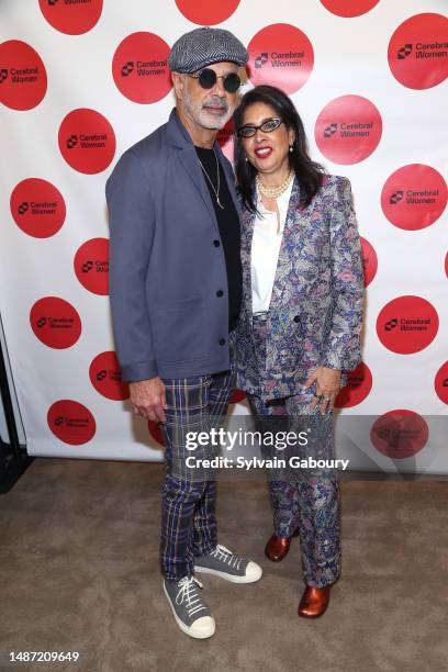 Ramon Hervey II and Phyllis Hollis attend Cerebral Women Art Talks Podcast Anniversary Party at Berry Campbell on May 02, 2023 in New York City.
