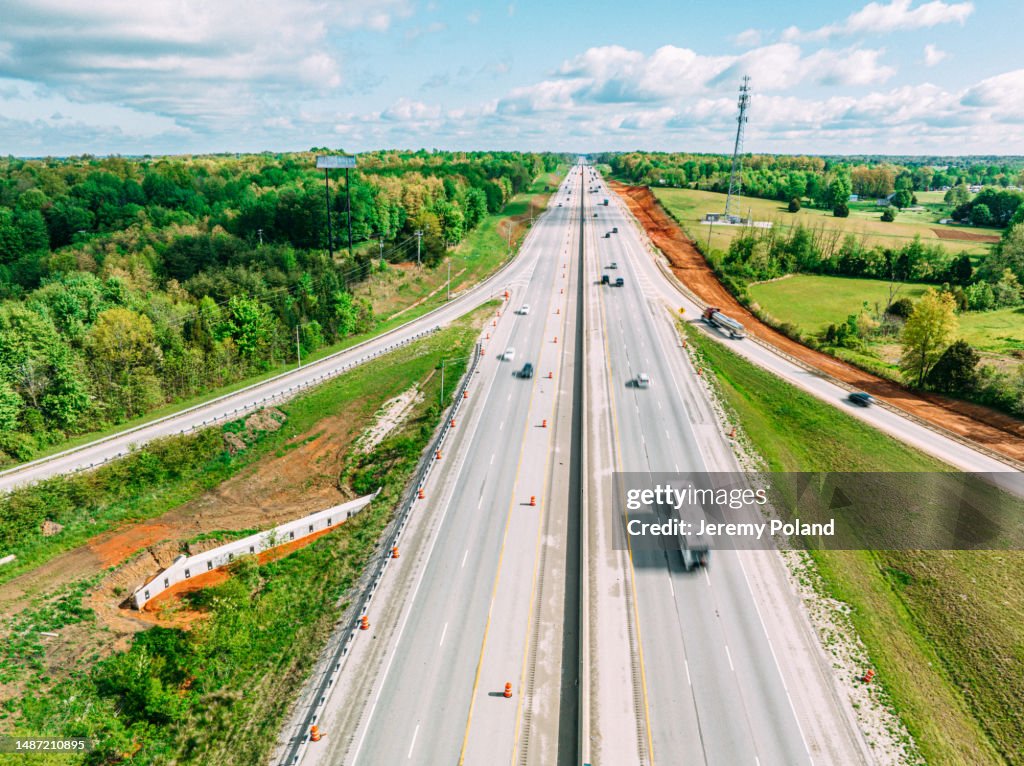 Aerial Photo Of Interstate 65 At The Glendale Kentucky Exit 86 Facing ...