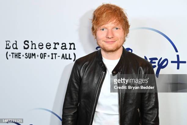 Ed Sheeran attends the Disney+ World Premiere of “Ed Sheeran: The Sum of It All” at The Times Center on May 02, 2023 in New York City.