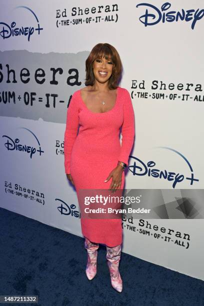 Gayle King attends the Disney+ World Premiere of “Ed Sheeran: The Sum of It All” at The Times Center on May 02, 2023 in New York City.