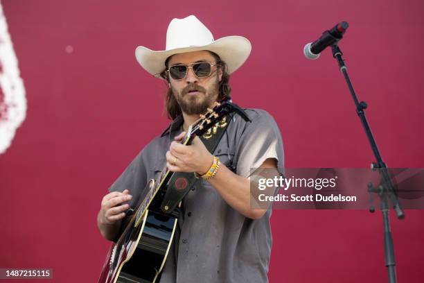 Singer Luke Grimes performs onstage during day 3 of the 2023 Stagecoach Festival on April 30, 2023 in Indio, California.