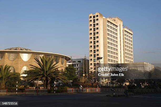 downtown buildings. - ethiopia city stock pictures, royalty-free photos & images