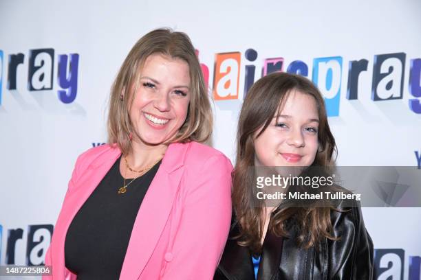 Actor Jodie Sweetin and daughter Beatrix Carlin Sweetin-Coyle attend the Los Angeles opening night performance of the musical "Hairspray" at Dolby...