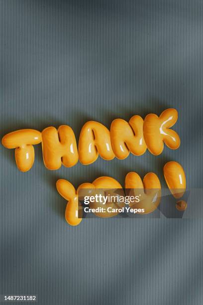 thank you word  in 3d letters - grateful words stock pictures, royalty-free photos & images