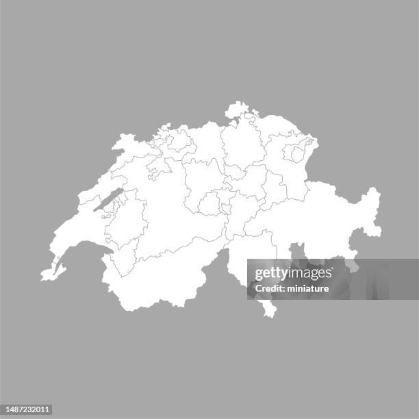 karte der schweiz - switzerland map stock-grafiken, -clipart, -cartoons und -symbole