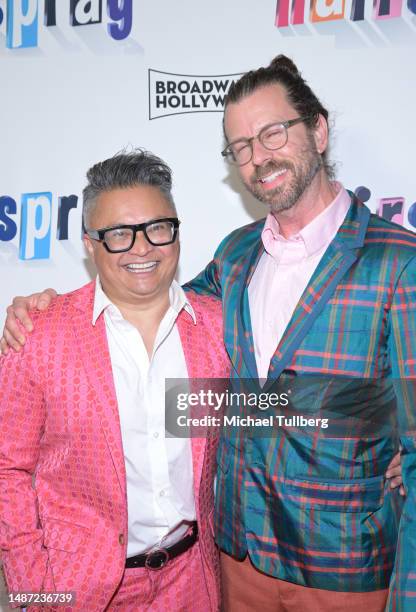 Alec Mapa and Jamison Hebert attend the Los Angeles opening night performance of the musical "Hairspray" at Dolby Theatre on May 02, 2023 in...