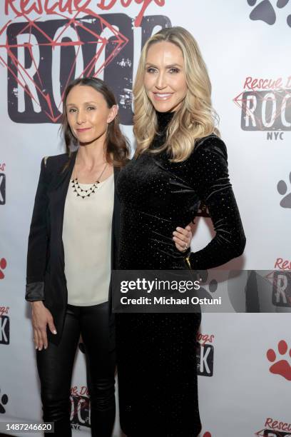 Georgina Bloomberg and Lara Trump attend Rescue Dogs Rock NYC Cocktails for Canines at Versa on May 02, 2023 in New York City.