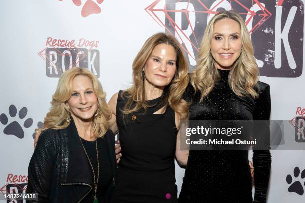 Randi Schatz, Stacey Silverstein and Lara Trump attend Rescue Dogs Rock NYC Cocktails for Canines at Versa on May 02, 2023 in New York City.
