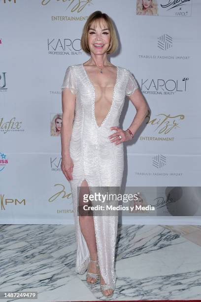 Gabriela Goldsmith poses for a photo during the red carpet for the celebration of the 50 years in the fashion industry of fashion designer Jorge...