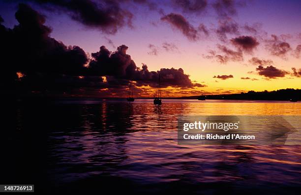 sunrise over vila bay. - shefa stock pictures, royalty-free photos & images