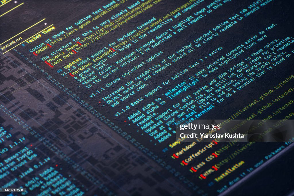 Code HTML CGI- stock photo