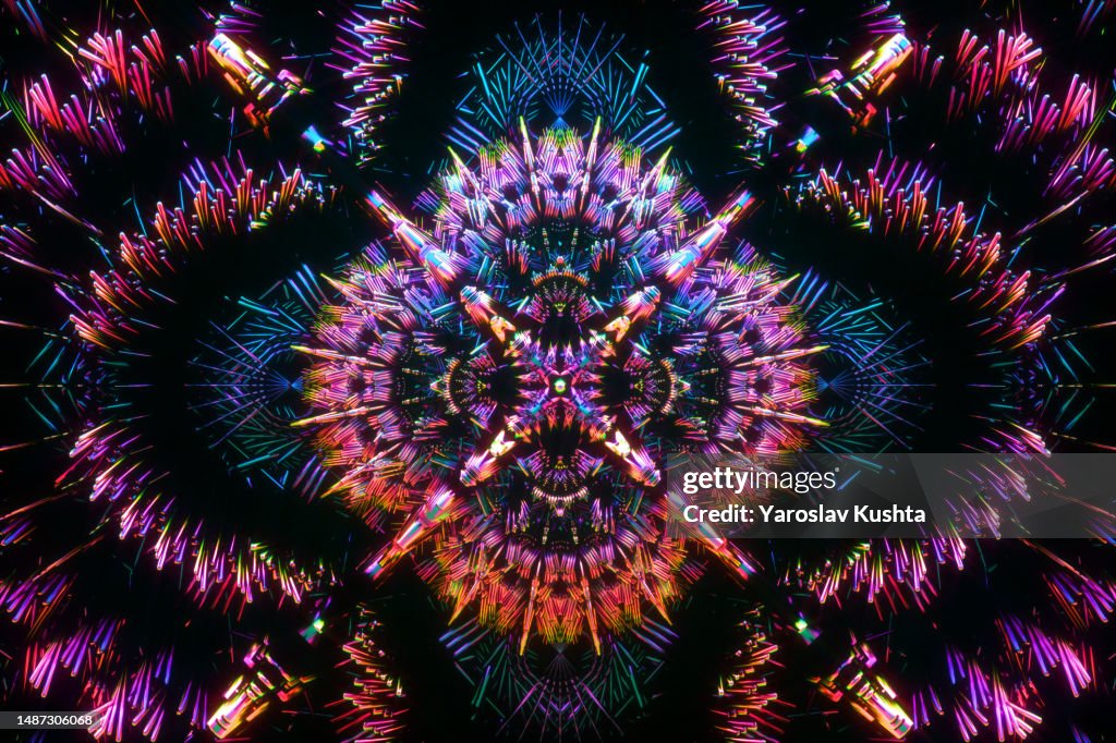 Abstract futuristic pattern CGI - stock photo