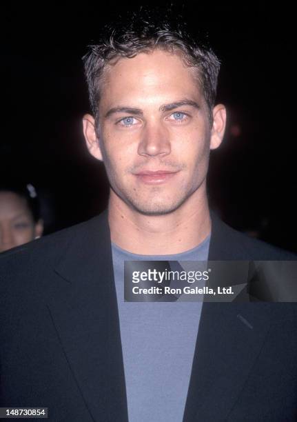Actor Paul Walker attends the "Pleasantville" Westwood Premiere on October 19, 1998 at the Mann National Theatre in Westwood, California.