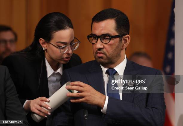 Sultan Ahmed Al Jaber, President-Designate of the UNFCCC COP28 climate conference and CEO of the Abu Dhabi National Oil Company, attends the second...