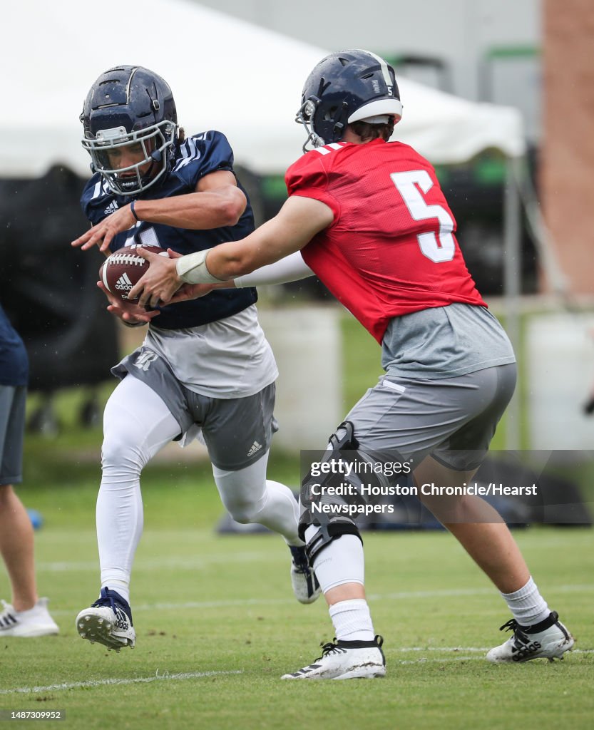 Wylee Rice Rice wide receiver Jake Bailey takes a handoff from quarterback Wiley ...