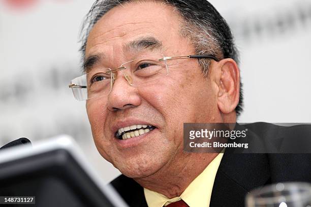 Tong Chong Heong, senior executive director of Keppel Corp., speaks during a news conference in Singapore, on Thursday, July 19, 2012. Keppel Corp.,...