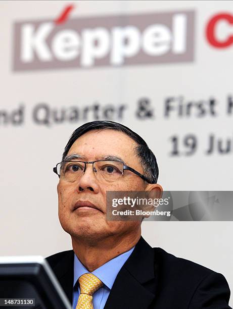 Choo Chiau Beng, chief executive officer of Keppel Corp., pauses during a news conference in Singapore, on Thursday, July 19, 2012. Keppel Corp., the...