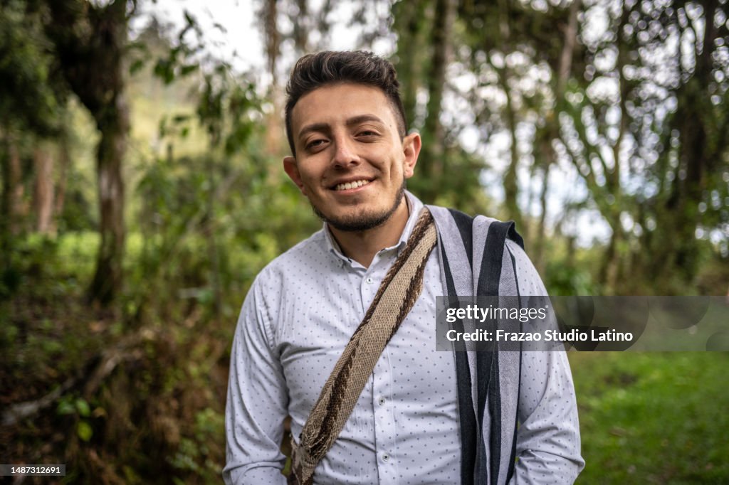 Portrait of a young man outdoors