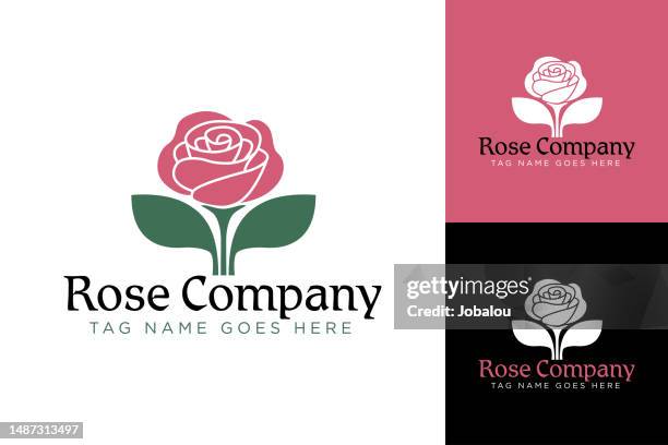 rosenblume für business-markensymbol-symbol-vorlage - rose stock-grafiken, -clipart, -cartoons und -symbole