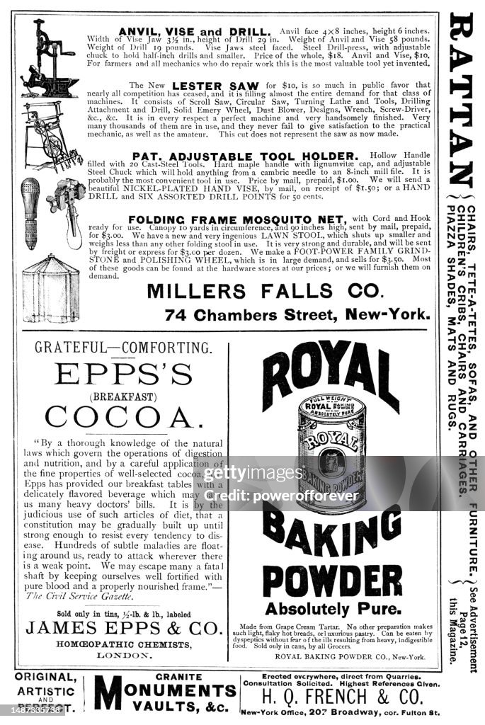 Victorian Advertisements for Various Items and Services - 19th Century