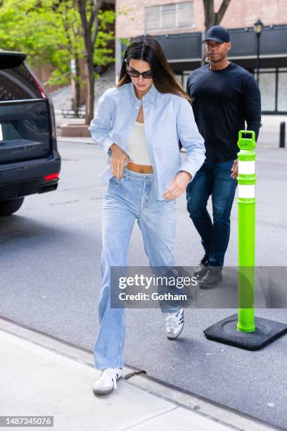 Kendall Jenner is seen in Tribeca on May 03, 2023 in New York City.