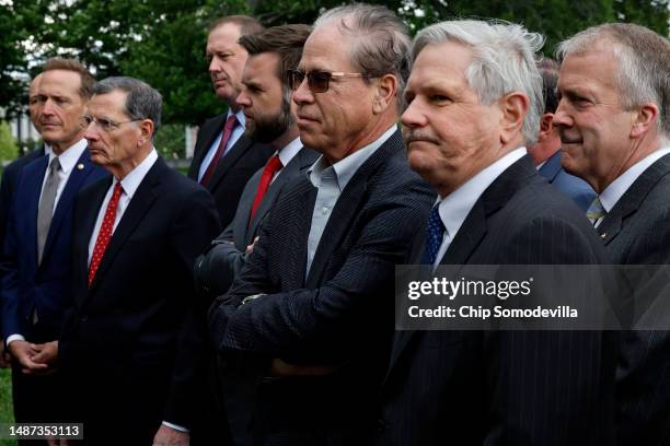 Group of Senate Republicans, including Sen. Ted Budd , Sen. John Barrasso , Sen. Eric Schmitt , Sen. JD Vance , Sen. Mike Braun , Sen. John Hoeven...