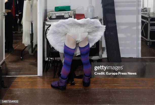 Dancer before performing at the Espacio Ibercaja Delicias, on May 3 in Madrid, Spain. From May 3 to 21, the Espacio Ibercaja Delicias will host the...