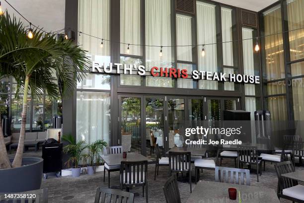 Ruth's Steak House restaurant on May 03, 2023 in Miami, Florida. Darden Restaurants said Wednesday it is buying Ruth’s Hospitality Group, the parent...
