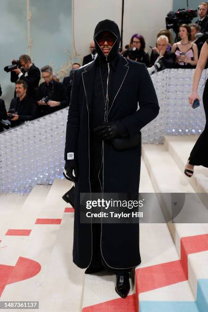 Christopher John Rogers attends the 2023 Costume Institute Benefit celebrating "Karl Lagerfeld: A Line of Beauty" at Metropolitan Museum of Art on...