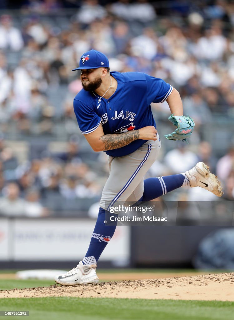 Ownalek Alek Manoah of the Toronto Blue Jays in action against the New York ...