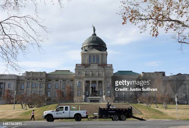 View of the Montana State Capitol on May 03, 2023 in Helena, Montana. Transgender Montana state Rep. Zooey Zephyr was censured and barred from from...