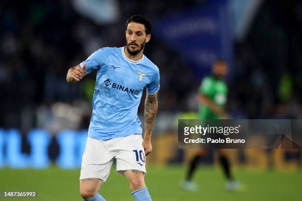 Luis Alberto of SS Lazio looks on during the Serie A match between SS Lazio and US Sassuolo at Stadio Olimpico on May 03, 2023 in Rome, Italy.
