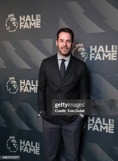 Jamie Redknapp poses for a photograph during a Premier League Hall of Fame event on May 03, 2023 in London, England.