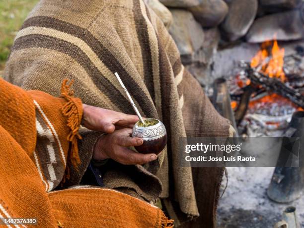 yerba mate is traditionally consumed in south america - argentina traditional food ストックフォトと画像