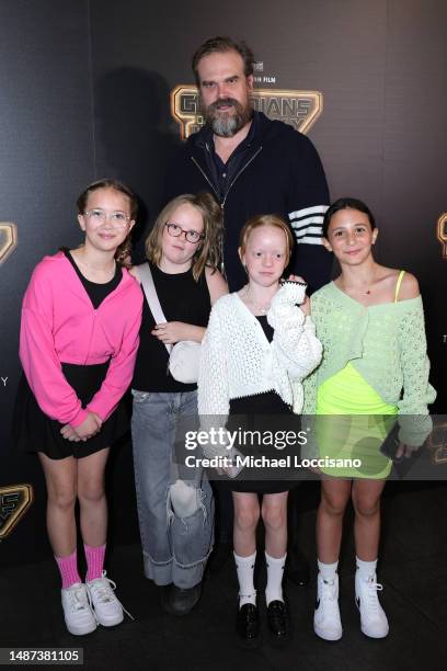 David Harbour and guests attend the Marvel Studio's "Guardians Of The Galaxy Vol. 3" New York Screening at iPic Theater on May 03, 2023 in New York...