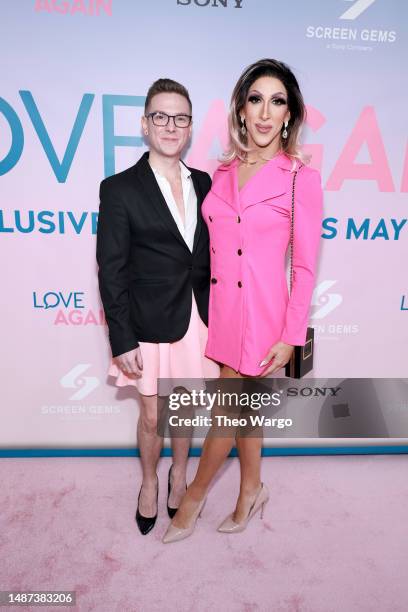 John Robbie and Marti Cummings attend the "Love Again" New York Screening at AMC Lincoln Square Theater on May 03, 2023 in New York City.