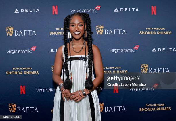Arsema Thomas attends the BAFTA Honours Shonda Rhimes Presented By Netflix, Delta Air Lines, And Virgin Atlantic at the Midnight Theatre & Hidden...