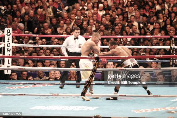November 10: Miguel Cotto defeats Shane Mosley during their WBA Welterweight title fight at Madison Square Garden in which Cotto won by Unanimous...