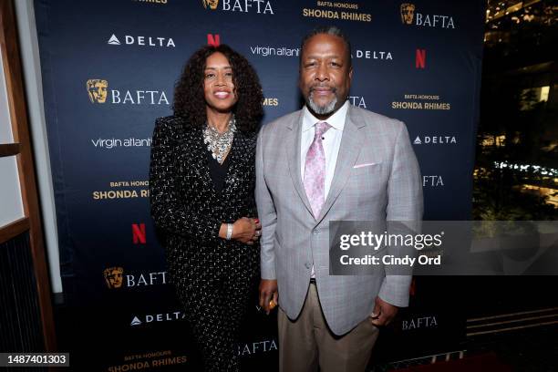 Kathryn Busby and Wendell Pierce attend the BAFTA Honours Shonda Rhimes Presented By Netflix, Delta Air Lines, And Virgin Atlantic at the Midnight...