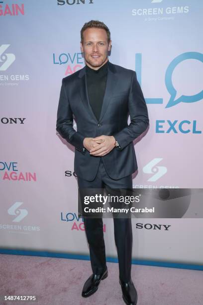 Sam Heughan attends the "Love Again" New York screening at AMC Lincoln Square Theater on May 03, 2023 in New York City.